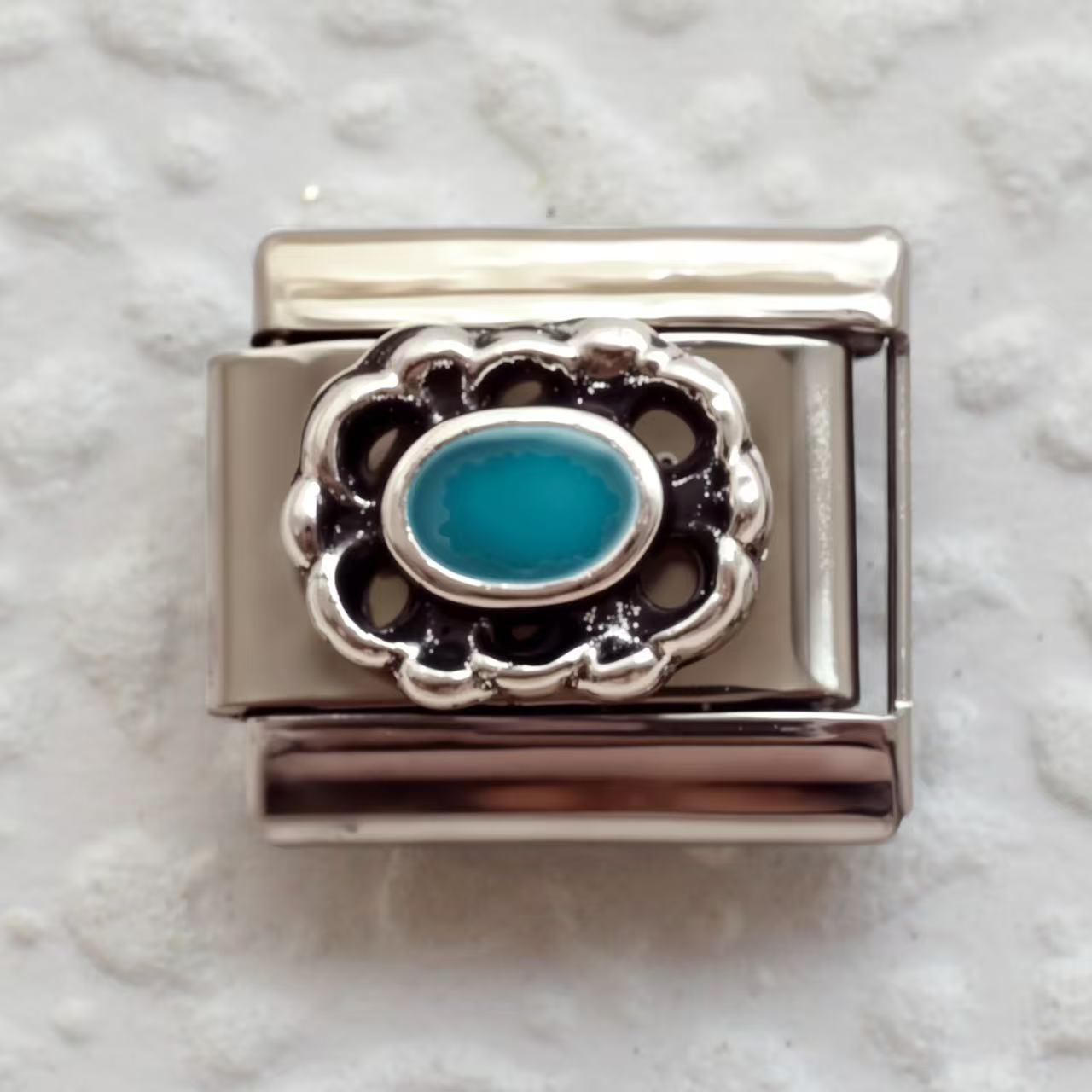 Wholesale  5pcs Italian Charm Bracelet 9mm DIY Bow  Gemstone Envelope  Creative Stainless Steel Composable Bracelet