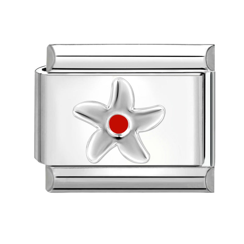 Wholesale Italian Charm Bracelet 9mm DIY Splicing Creative Pattern Stainless Steel Composable Bracelet