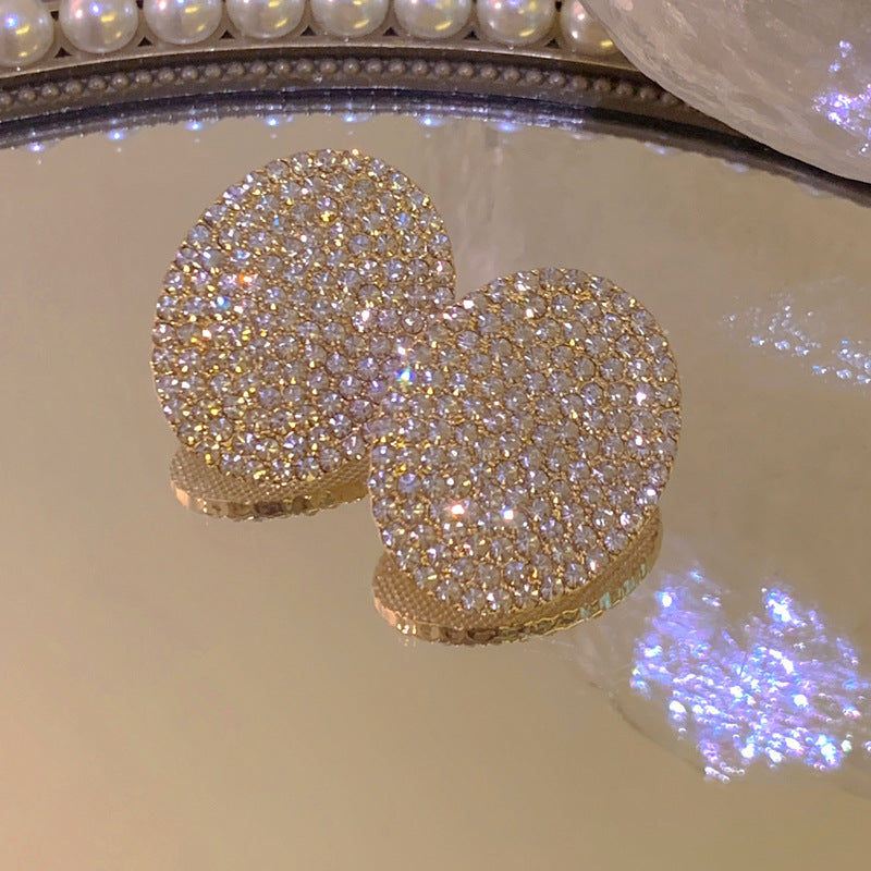 Wholesale Silver Needle Diamond Flower Geometric Earrings ACC-ES-BY003