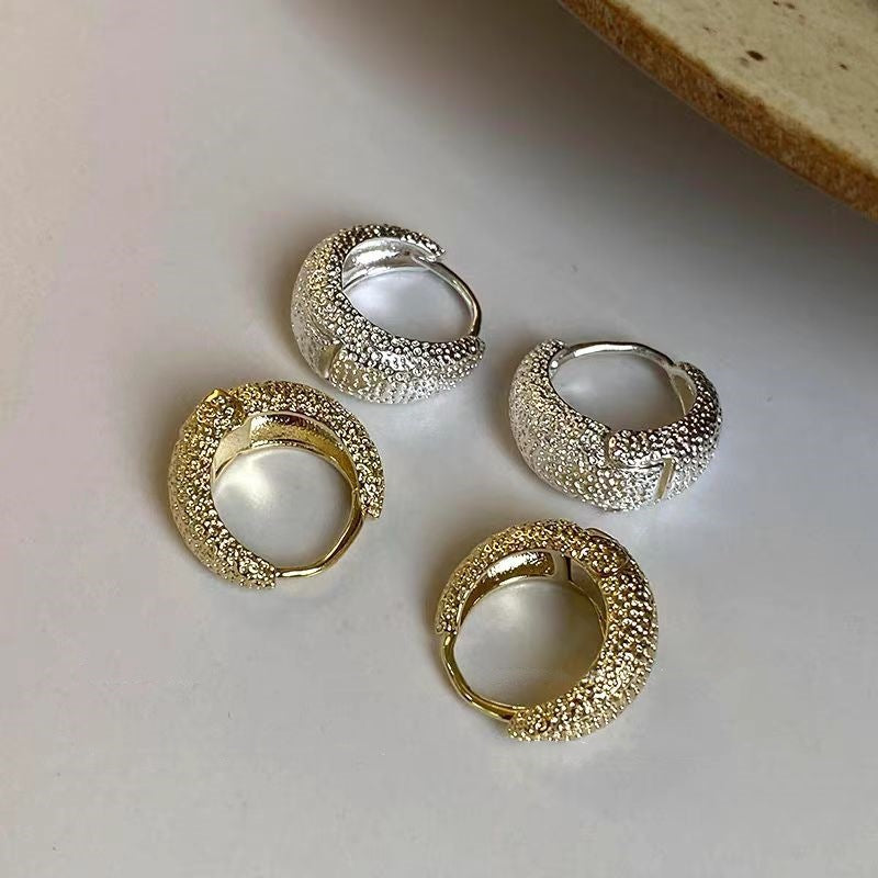 Wholesale Metal Frosted Earrings