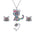 Wholesale  cartoon cat necklace earrings ring suit jewelry