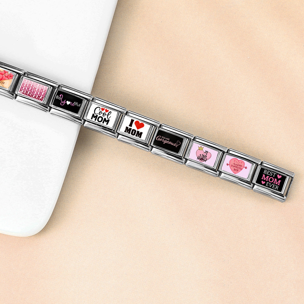 Wholesale Stainless Steel Modular Bracelet DIY Jewelry Accessory Gift Boutique Resale