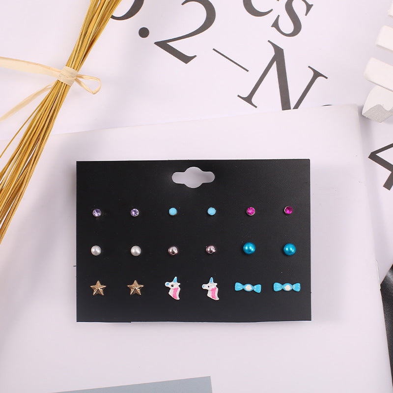 Wholesale Alloy 9 pairs/ set earrings set