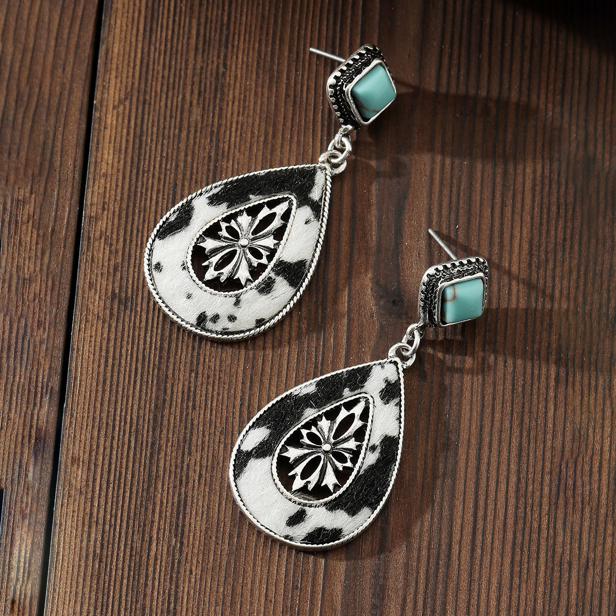 Wholesale Retro Western Style Turquoise Earrings