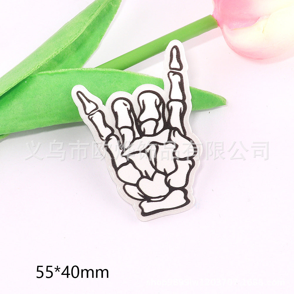 Wholesale 10pcs DIY Flatback Cartoon  Acrylic Flatback Badge Reels Retractable Keychain DIY Accessories