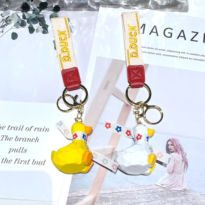 Wholesale Cartoon Cute Resin Duck Keychains ACC-KC-Gongz019