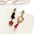 Wholesale  Cat Flower Asymmetric Long Tassel Pendant Rhinestone  Earrings