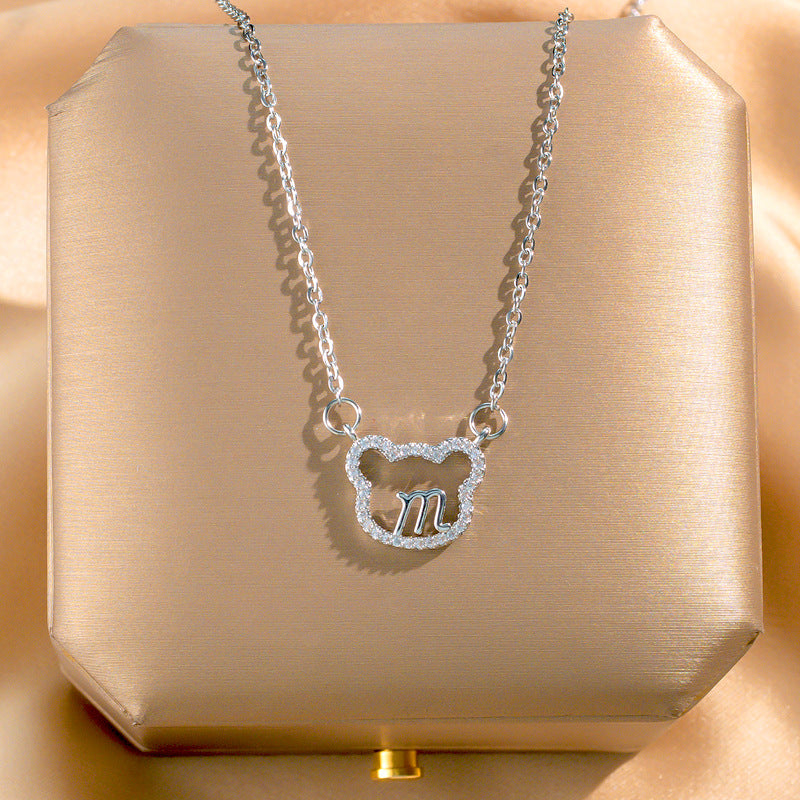 Wholesale Titanium Steel Zircon Clavicle Chain Necklace Korean Style Jewelry Accessory