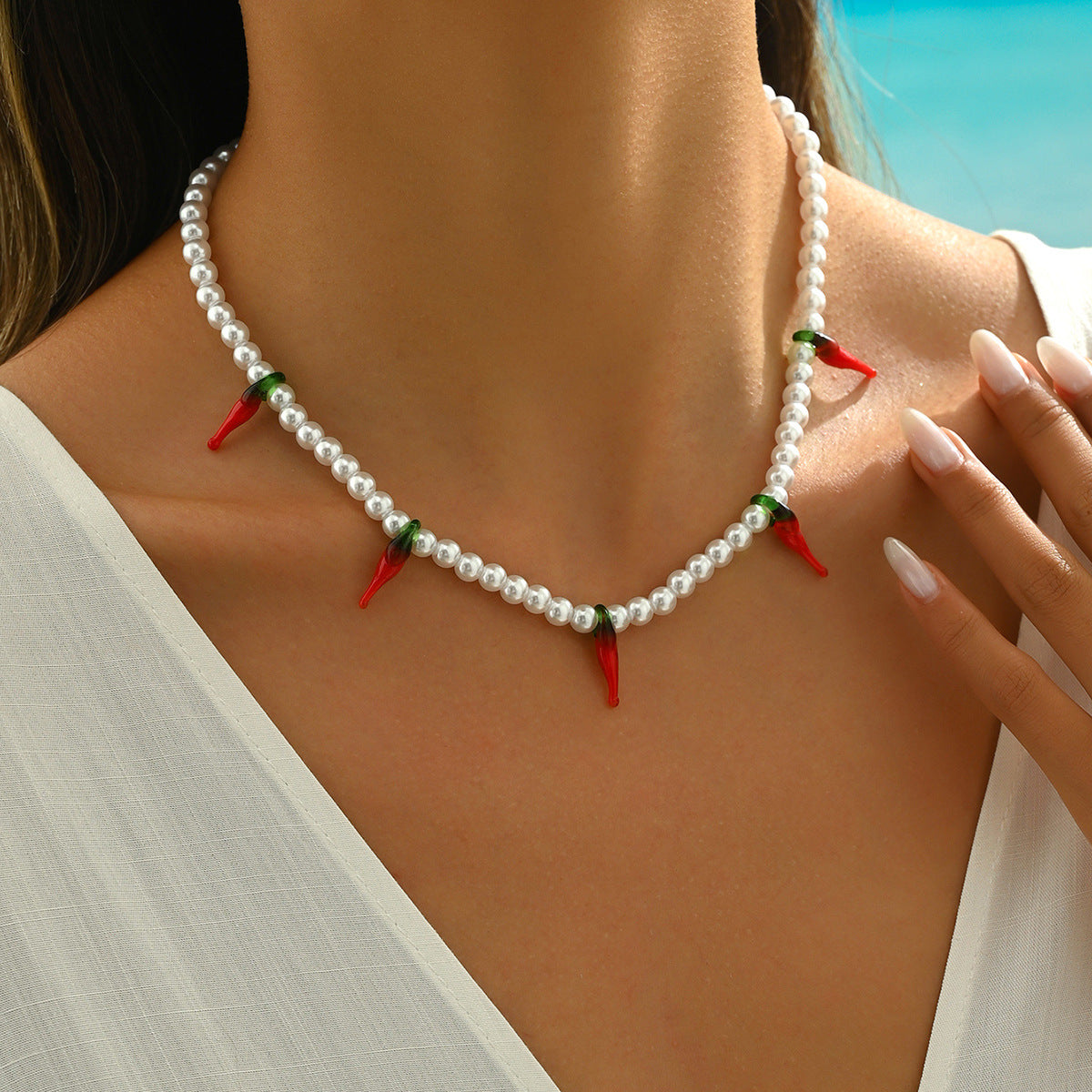 Wholesale  Small Pepper  Pearl Necklace
