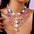 Wholesale Beach Shell Necklace Shell Double Layer Overlapping Necklace Clavicle Chain
