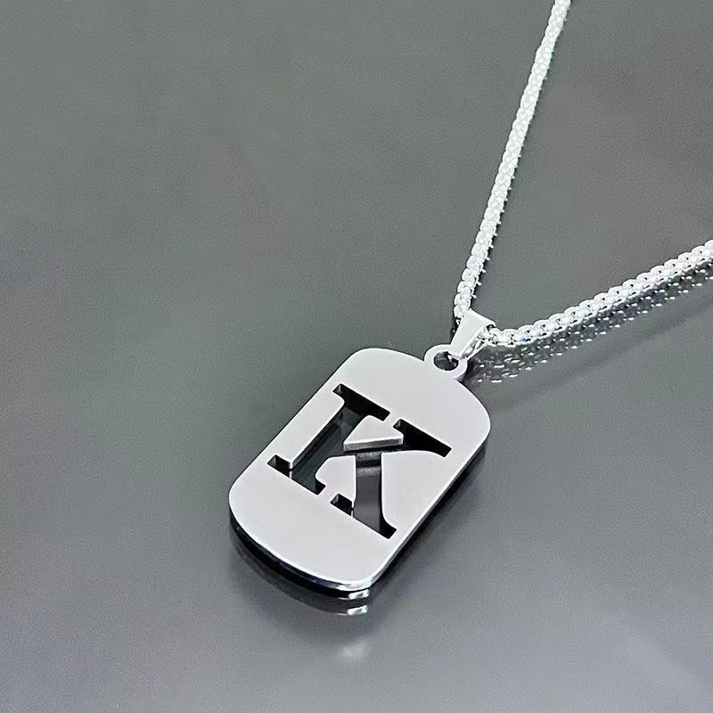 Wholesale  26 English letter necklace titanium steel chain