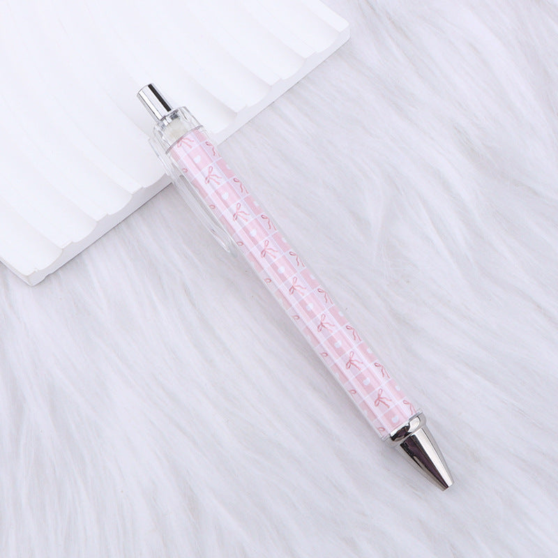 Wholesale Pink Bow Heart Roll Paper Ballpoint Pen