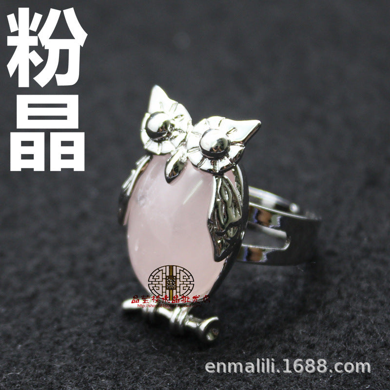 Wholesale Personality Exaggerated Owl Adjustable Ring