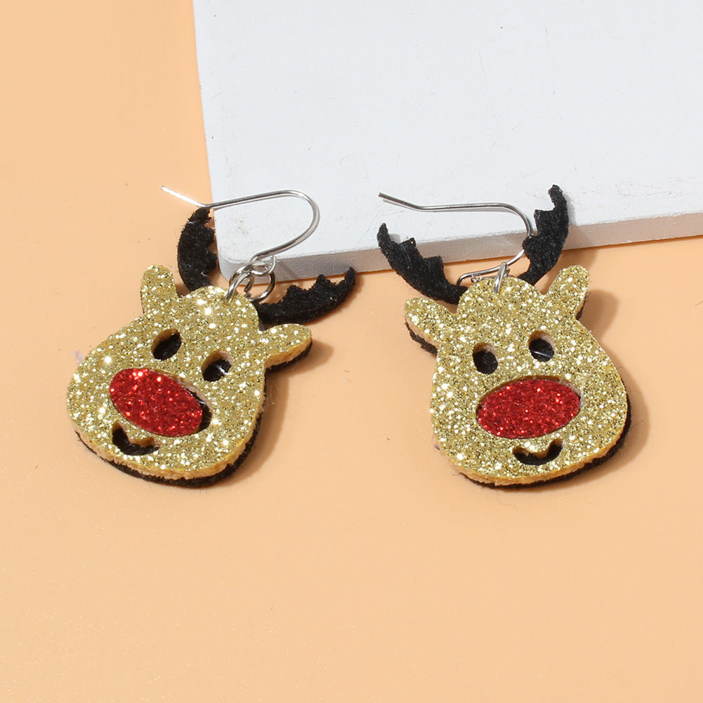Wholesale Christmas Earrings Christmas Deer Long Earrings ACC-ES-Tengc006