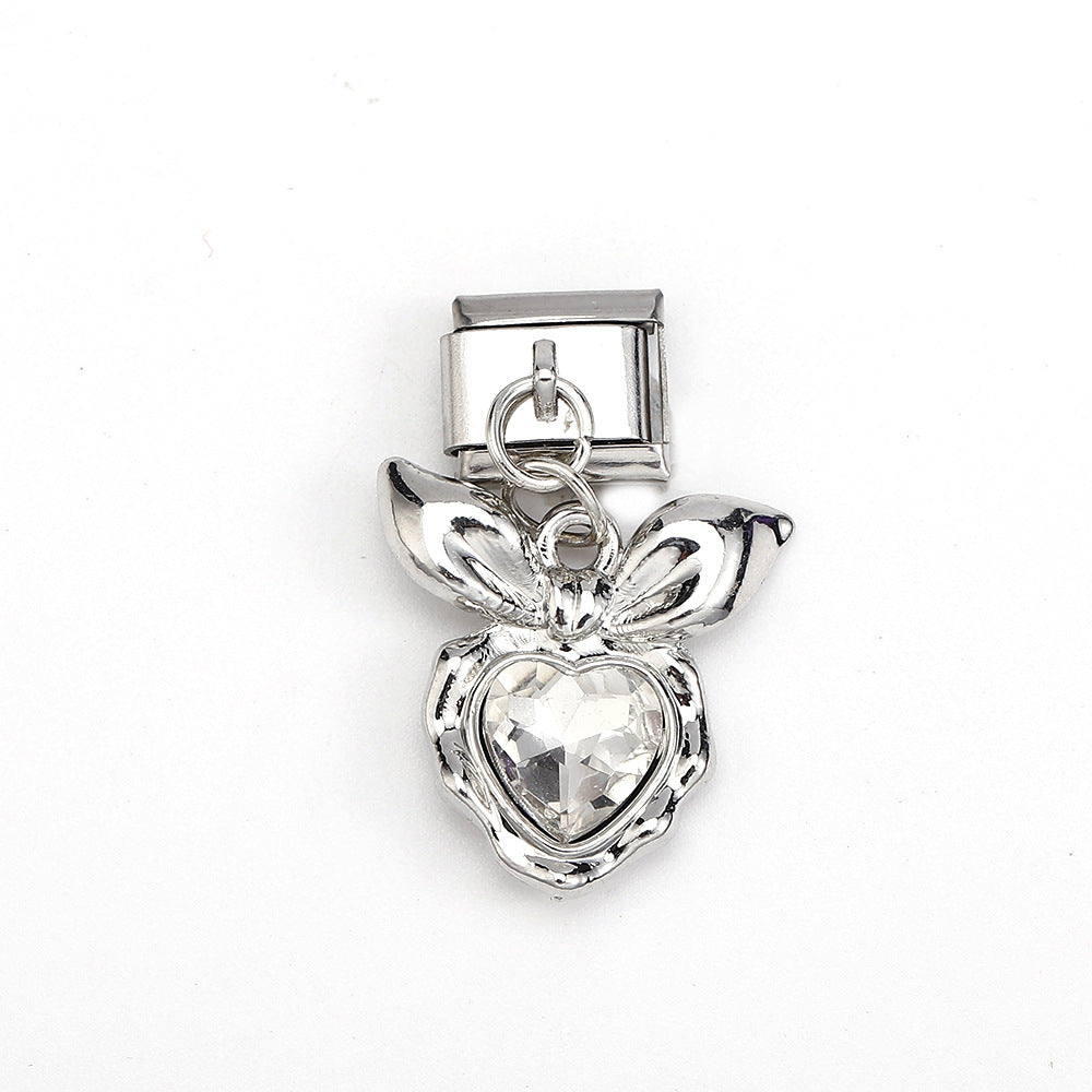 Wholesale Italian Charm Bracelet 9mm DIY Splicing Cute Love Stainless Steel Composable Bracelet