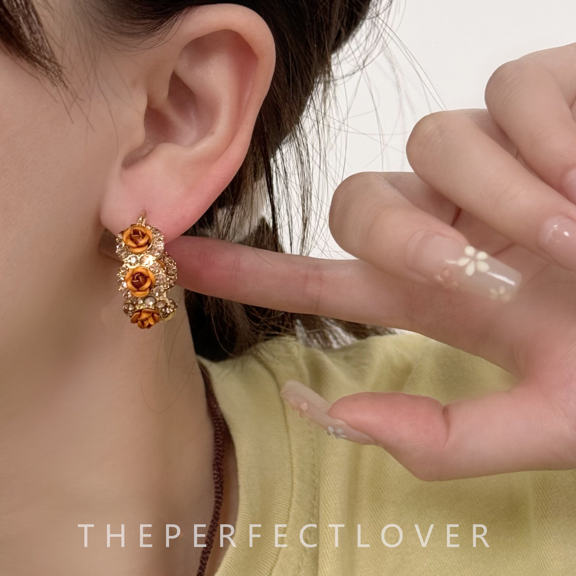 Wholesale Light Luxury Rose Zircon Earrings ACC-ES-ZhiRui002