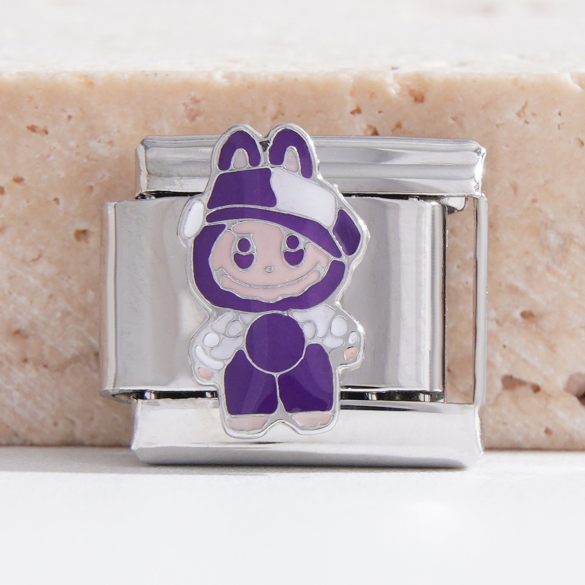 Wholesale Italian Charm Bracelet 9mm DIY Splicing Cute Cartoon Stainless Steel Composable Bracelet