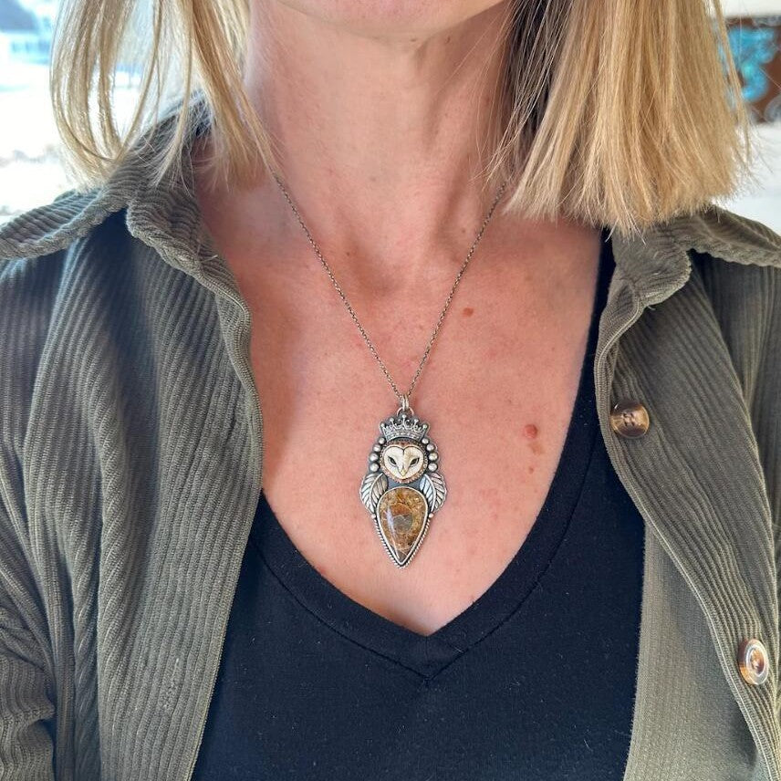 Wholesale Bohemian Retro Owl Fashion Pendant Necklace