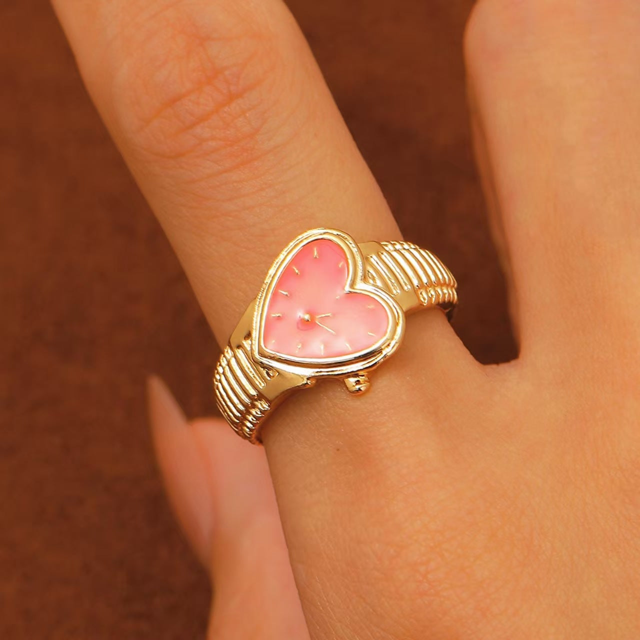 Wholesale copper gold-plated  watch hand open ring