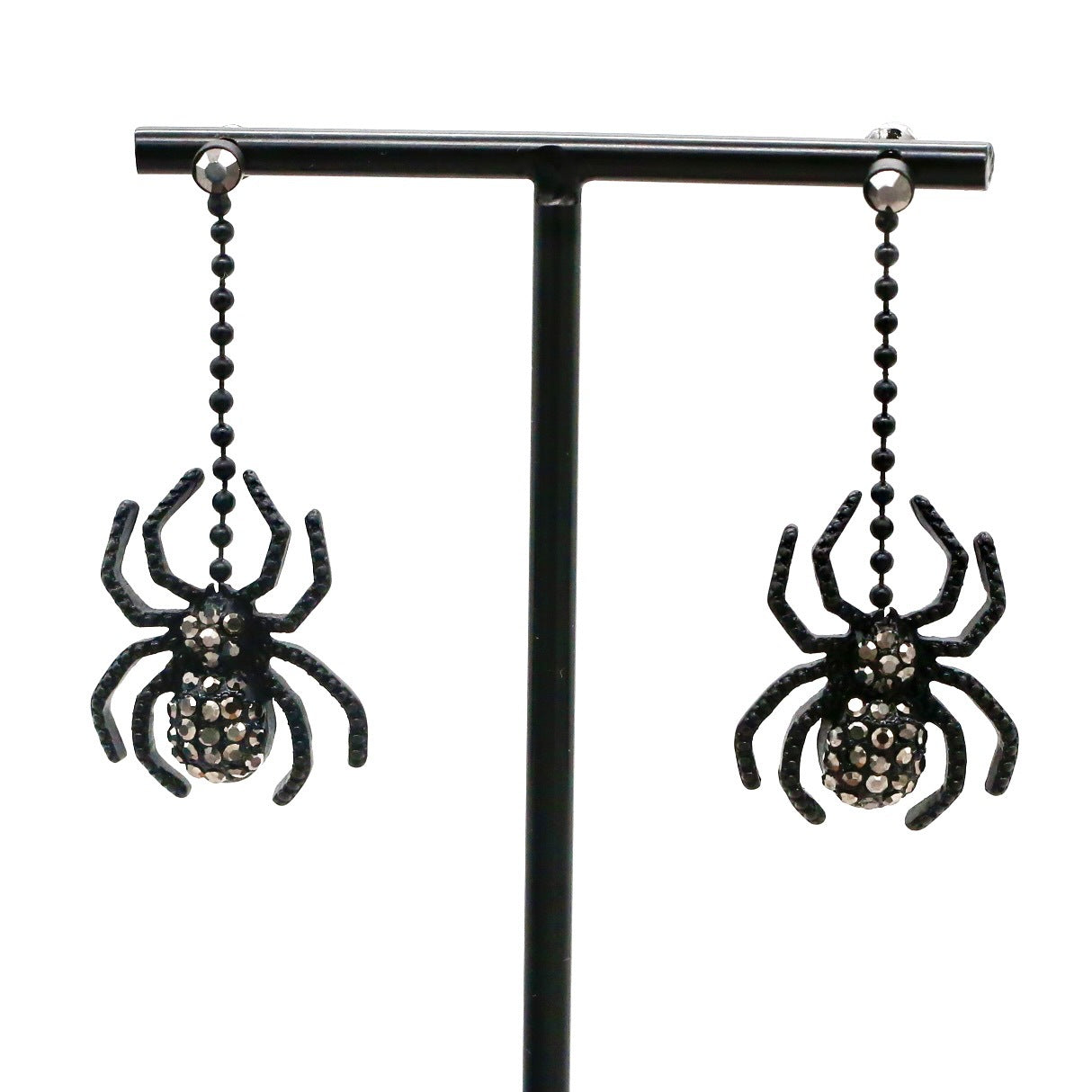 Wholesale  Halloween diamond spider long earrings