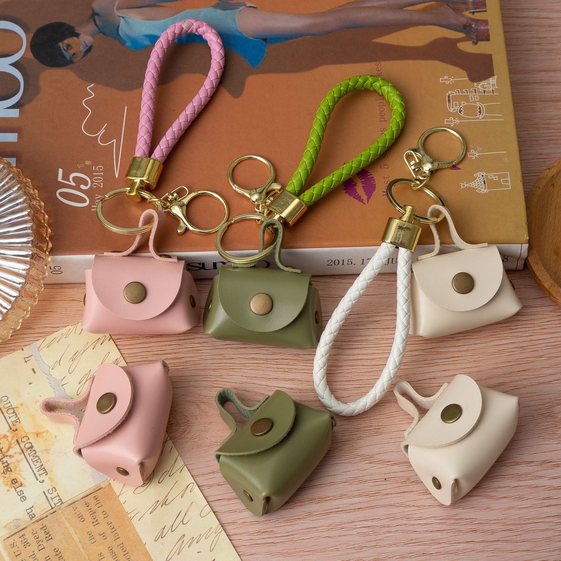 Wholesale Leopard print PU keychain