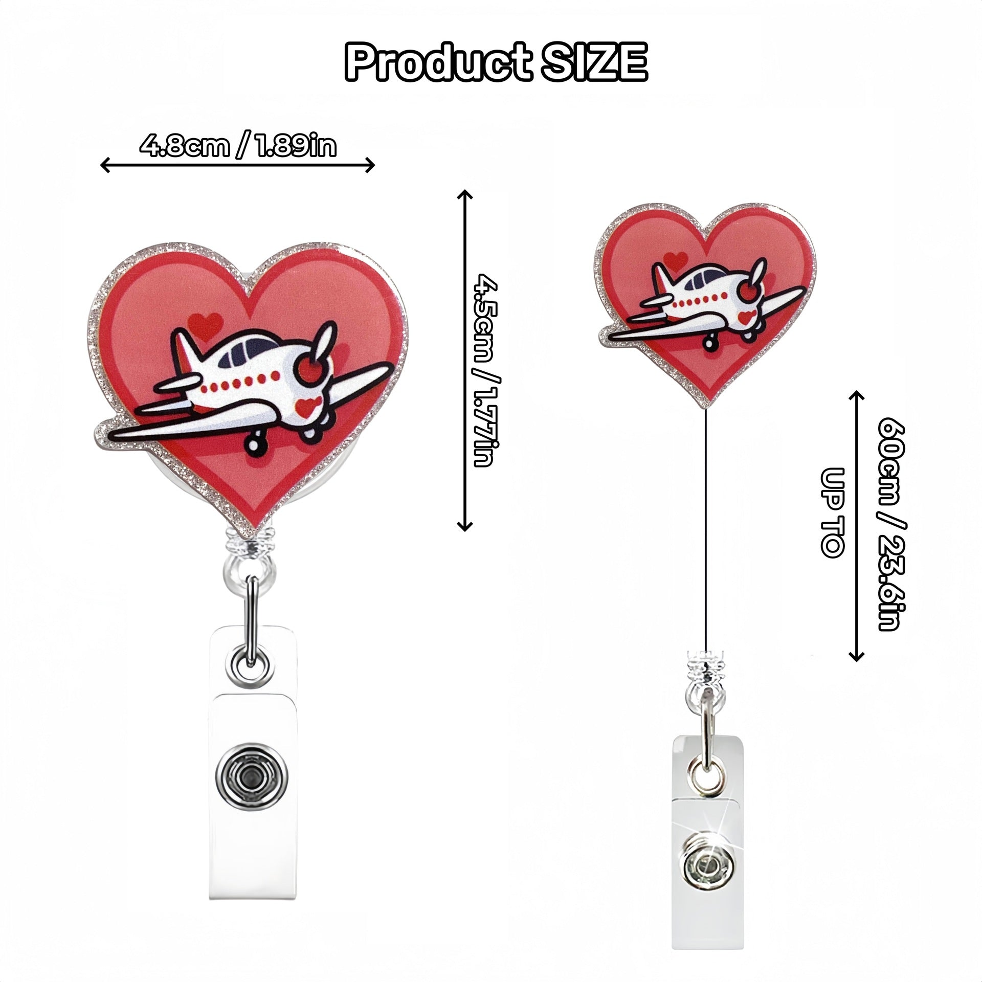 Wholesale Acrylic Badge Reel Keychain with Fun Pattern