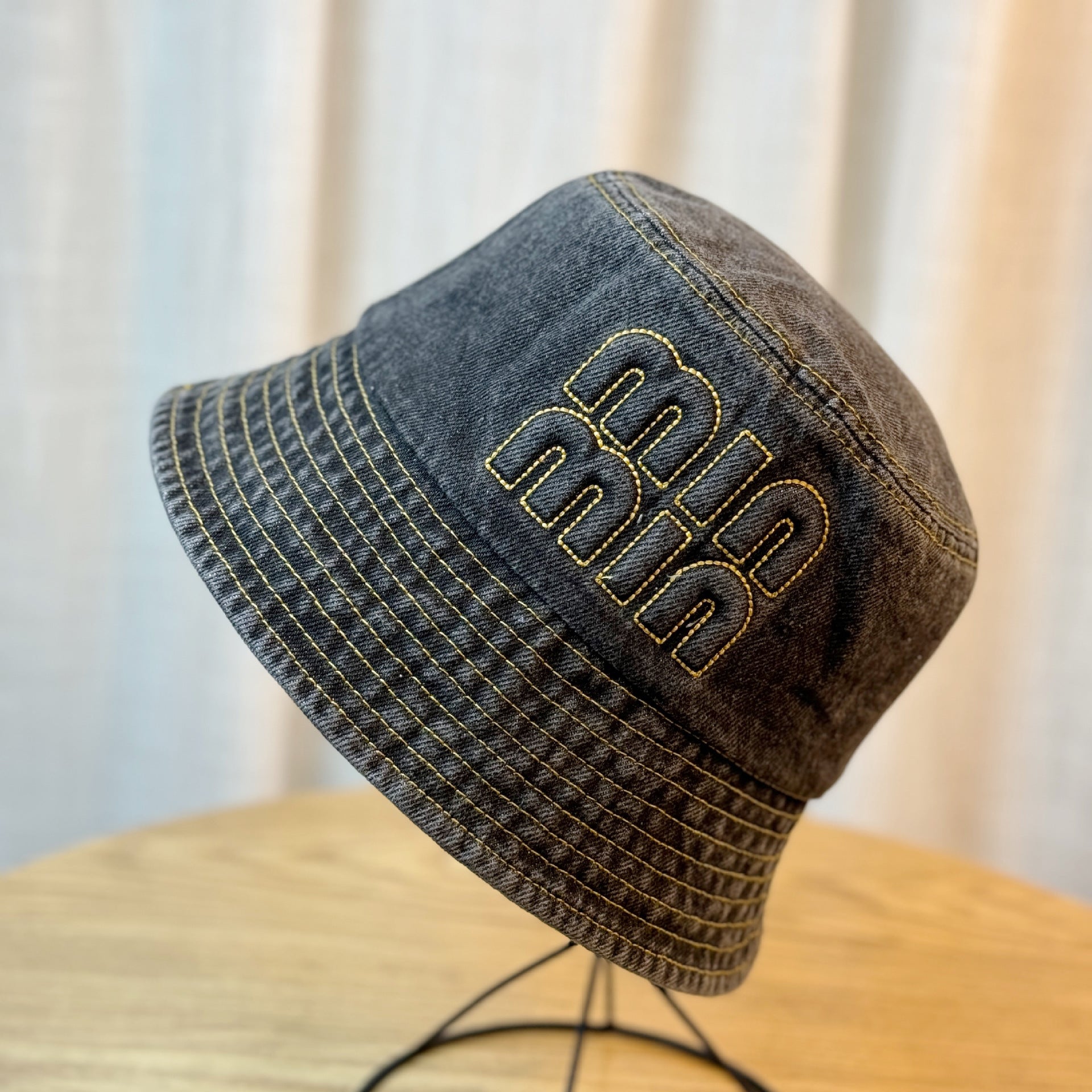 Wholesale Denim Fisherman Hat  All-match Min Style Letter Big Head  Sunshade Hat