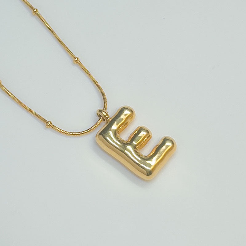 Wholesale Stainless Steel 18K Gold Plated Letter Necklaces ACC-NE-YuHui001
