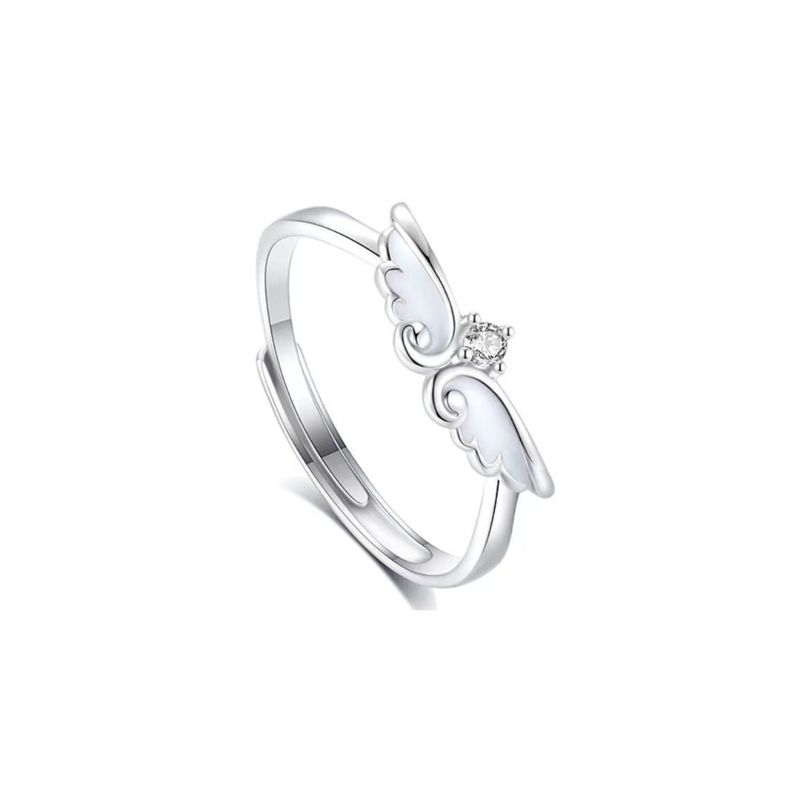 Wholesale Glowing Night Angel Wings Couple Ring
