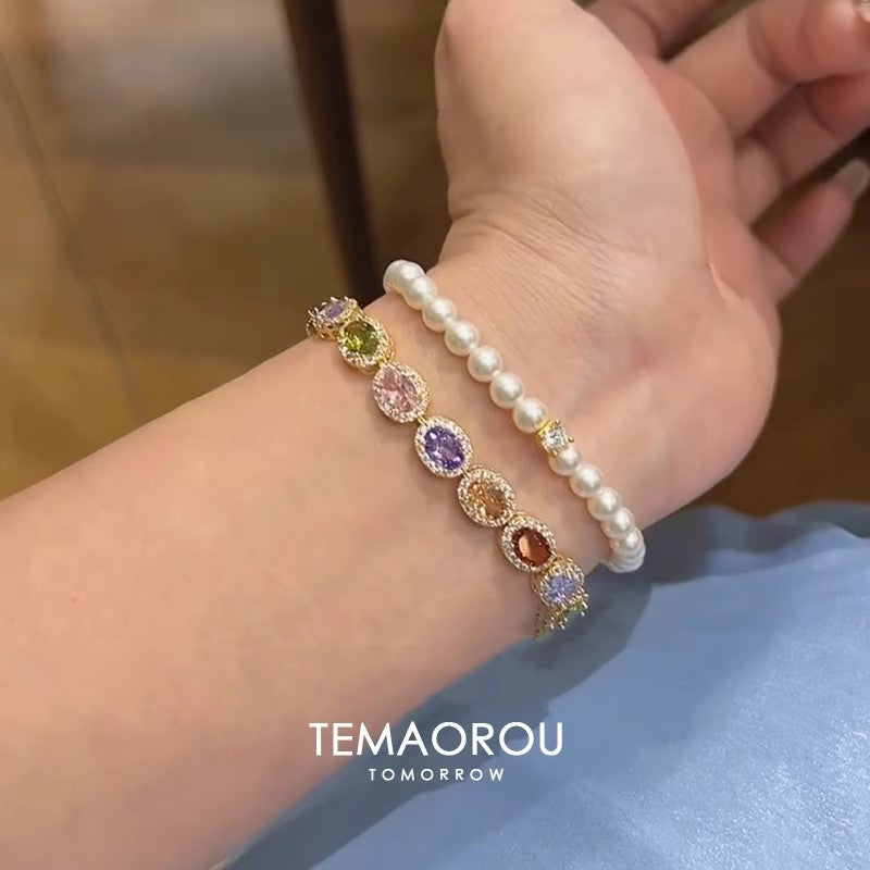 Wholesale Dopamine Geometric Alloy Bracelet Women' s Fashion Jewelry Accessory Gift Boutique Resale