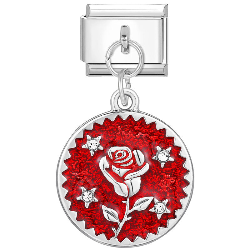 Wholesale Italian modular DIY jewelry red pendant bracelet