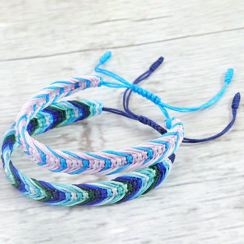 Wholesale Bohemian Style Colorful Woven Bracelets