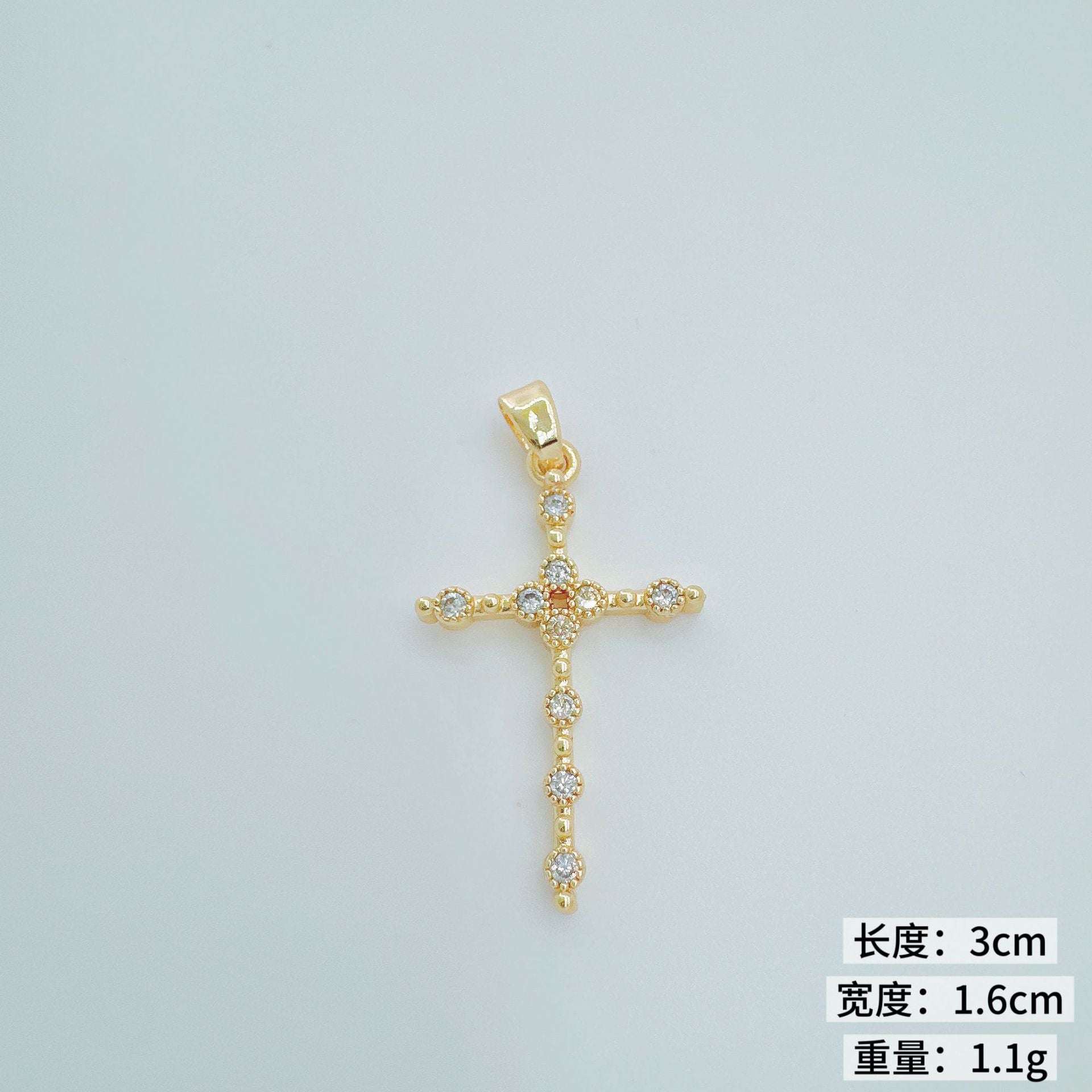 Wholesale Trendy Cross Pendant Necklace Copper Electroplate Jewelry Accessory