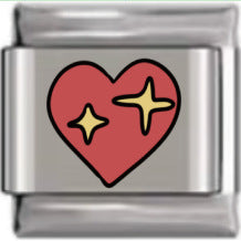 Wholesale Italian Charm Bracelet 9mm DIY Splicing Romantic Heart Shape Shiny Letterhead Stainless Steel Composable Bracelet