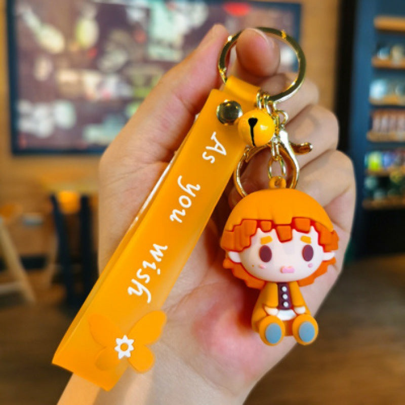 Wholesale Cartoon PVC Soft Keychain Cute Keychain ACC-KC-DingMing001