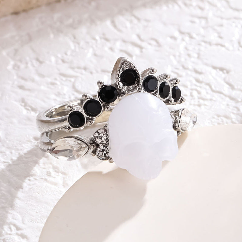 Wholesale Crown Skull Ring Adjustable Rings ACC-RS-LR001
