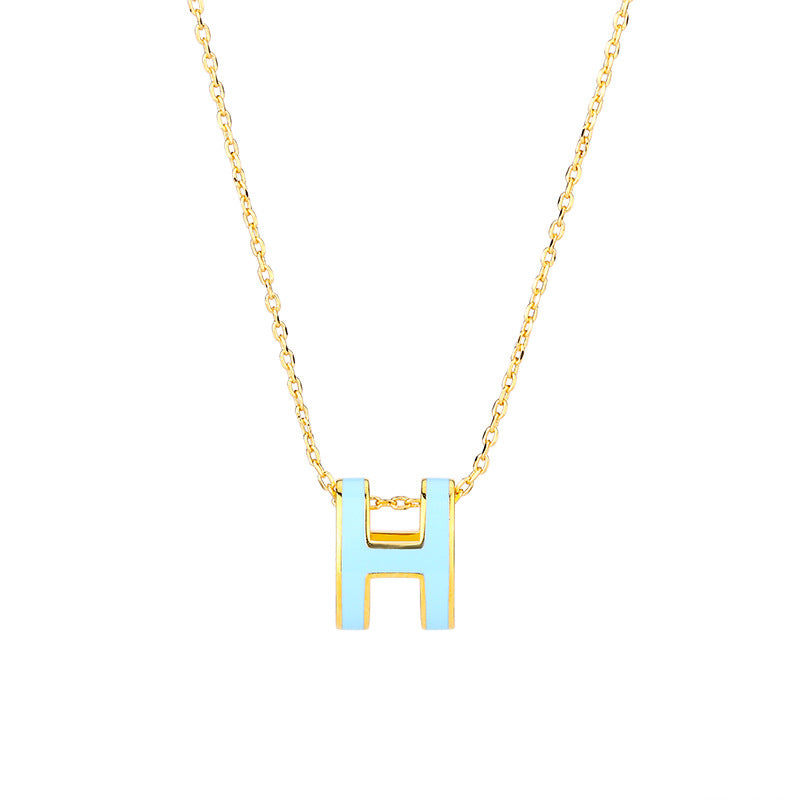Wholesale V Gold H Letter Necklace