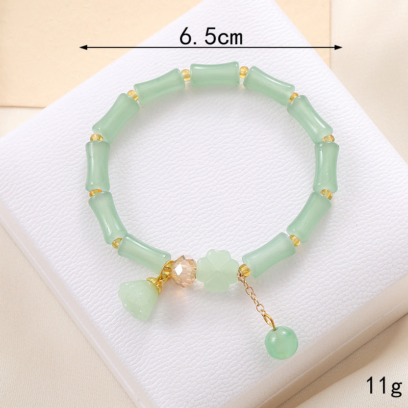 Wholesale Lily of The Valley Crystal Glass Beaded Bracelet ACC-BT-YiL001