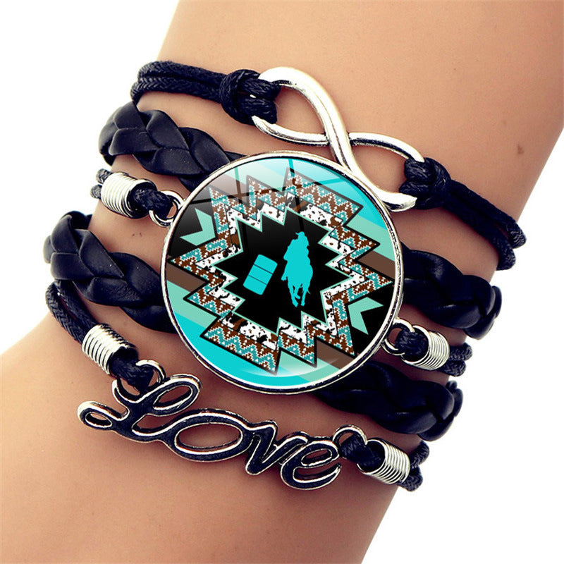 Wholesale Western Cowboy Country Leather Bracelet ACC-BT-JiaYun007