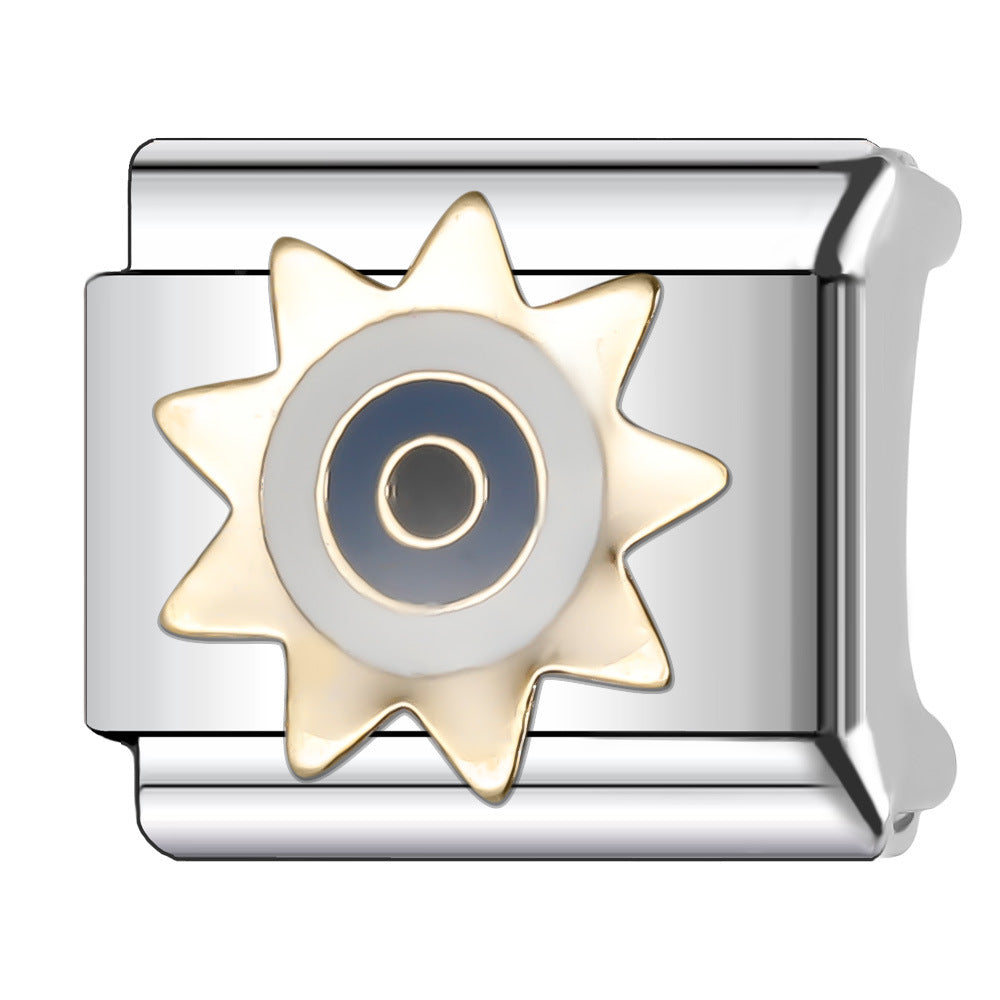 Wholesale Italian Charm Bracelet 9mm DIY Splicing Diamond Gypsophila Series Stainless Steel Composable Braceletc Pattern Bracelet Jewelry