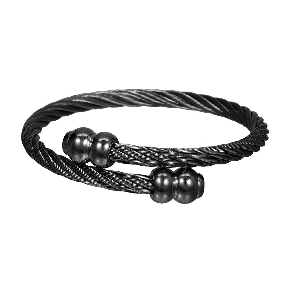 Wholesale stainless steel winding geometric bracelet