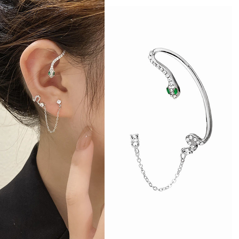 Wholesale  full diamond butterfly snake-shaped earrings