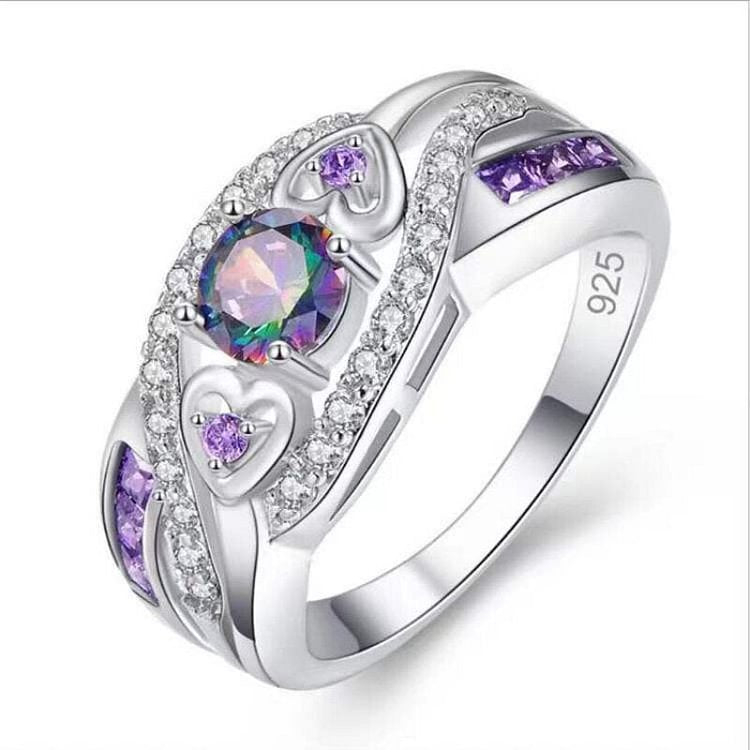 Wholesale  purple diamond love ring