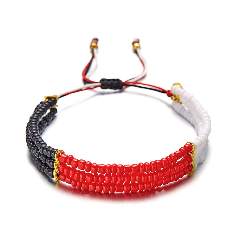 Wholesale Bohemian Style Multi-layered Braided Rice Bead Bracelet