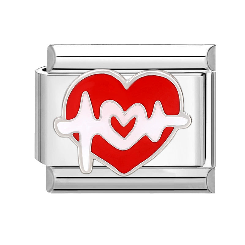 Wholesale Italian Charm Bracelet 9mm DIY Splicing Red Series Titanium Steel Composable Bracelet