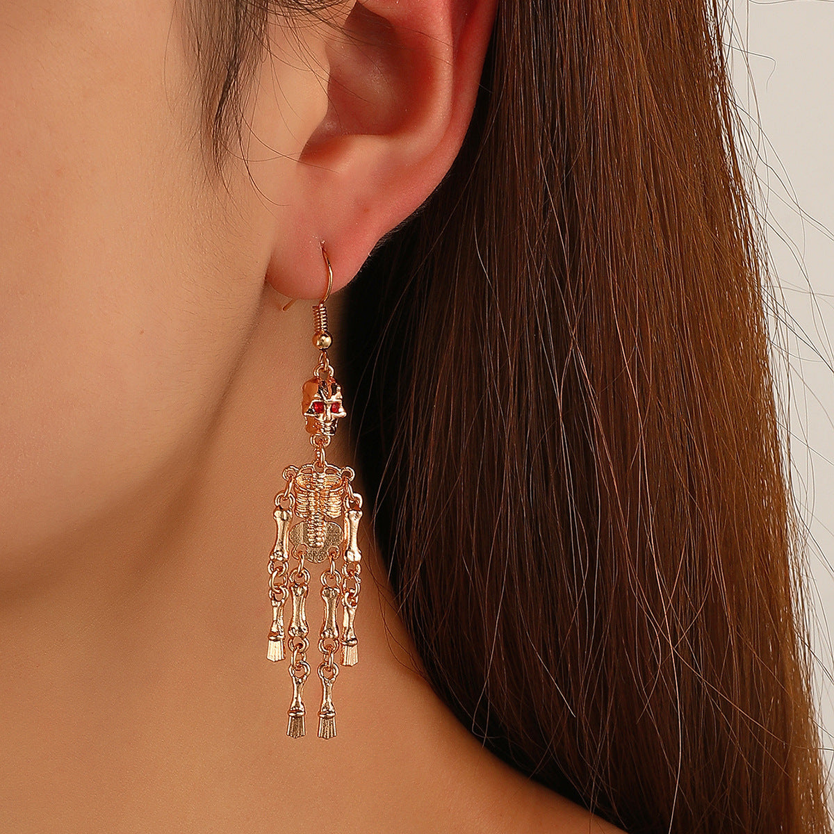 Wholesale Gothic Skull Dangle Earrings For Women Punk Hollow Skeleton  Party Jewelry Accessory Boutique Resale