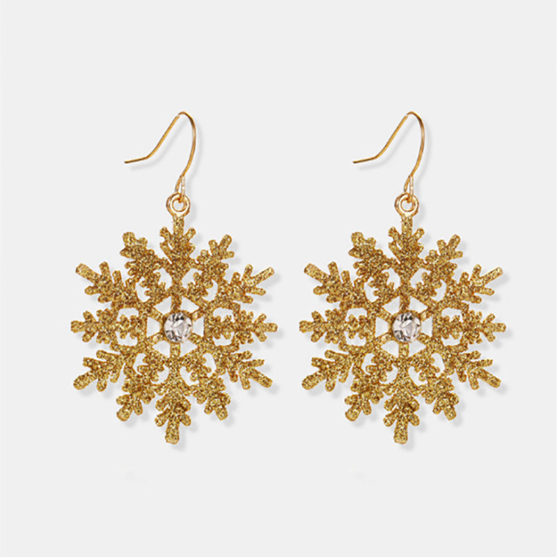 Wholesale 4 Pairs/set Christmas Snowflake Ribbon Cartoon Bell Tassel Earrings ACC-ES-Boman003