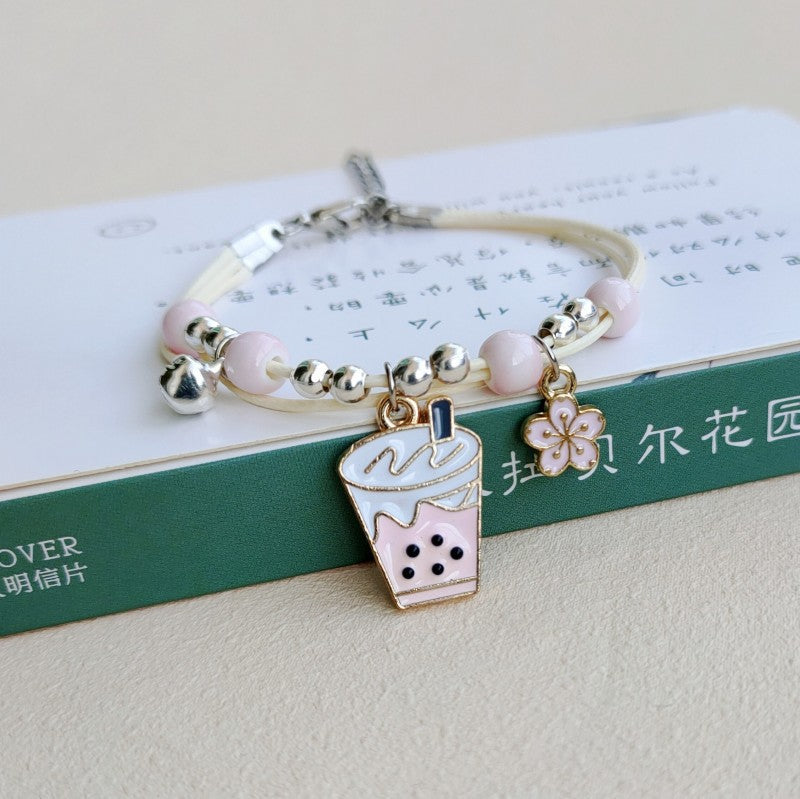 Wholesale  cute cartoon flower bracelet  beads woven bracelet