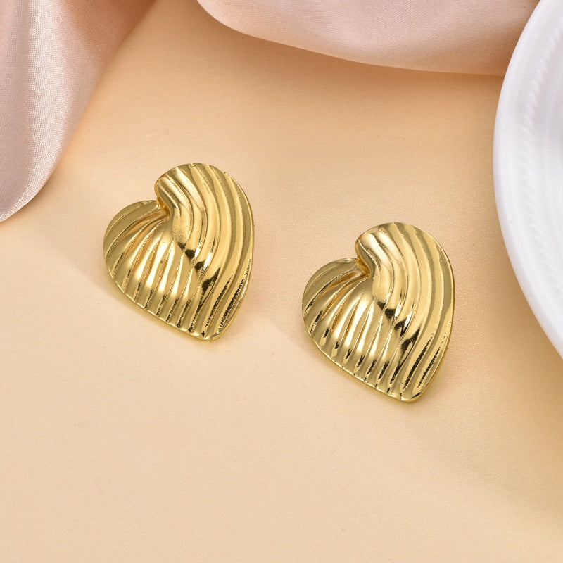 Wholesale stainless steel 18K gold-plated  love earrings