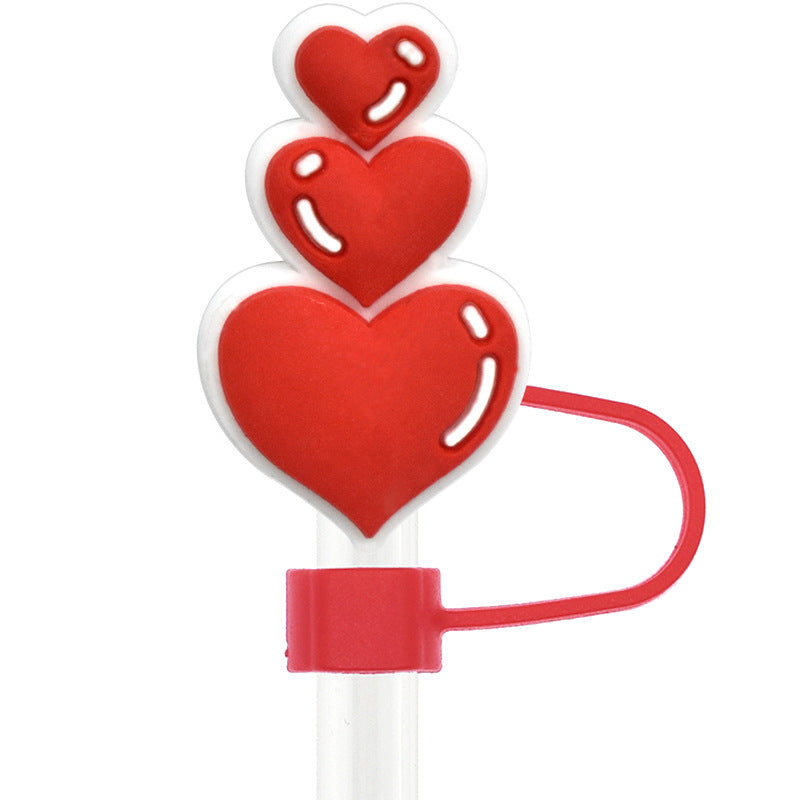 Wholesale Random 100pcs 10mm PVC Soft Straw Tube Cap ACC-SCR-RYY090